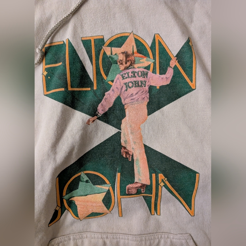 RARE Elton John Farewell Yellow Brick Road Tour 2022 Hoodie Men's Size Large - Picture 4 of 6